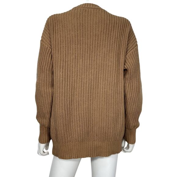 Callahan Chunky Tan The Cardigan Sweater Size XS - Picture 3 of 4